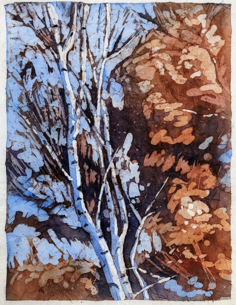 Birches and Trees Batik